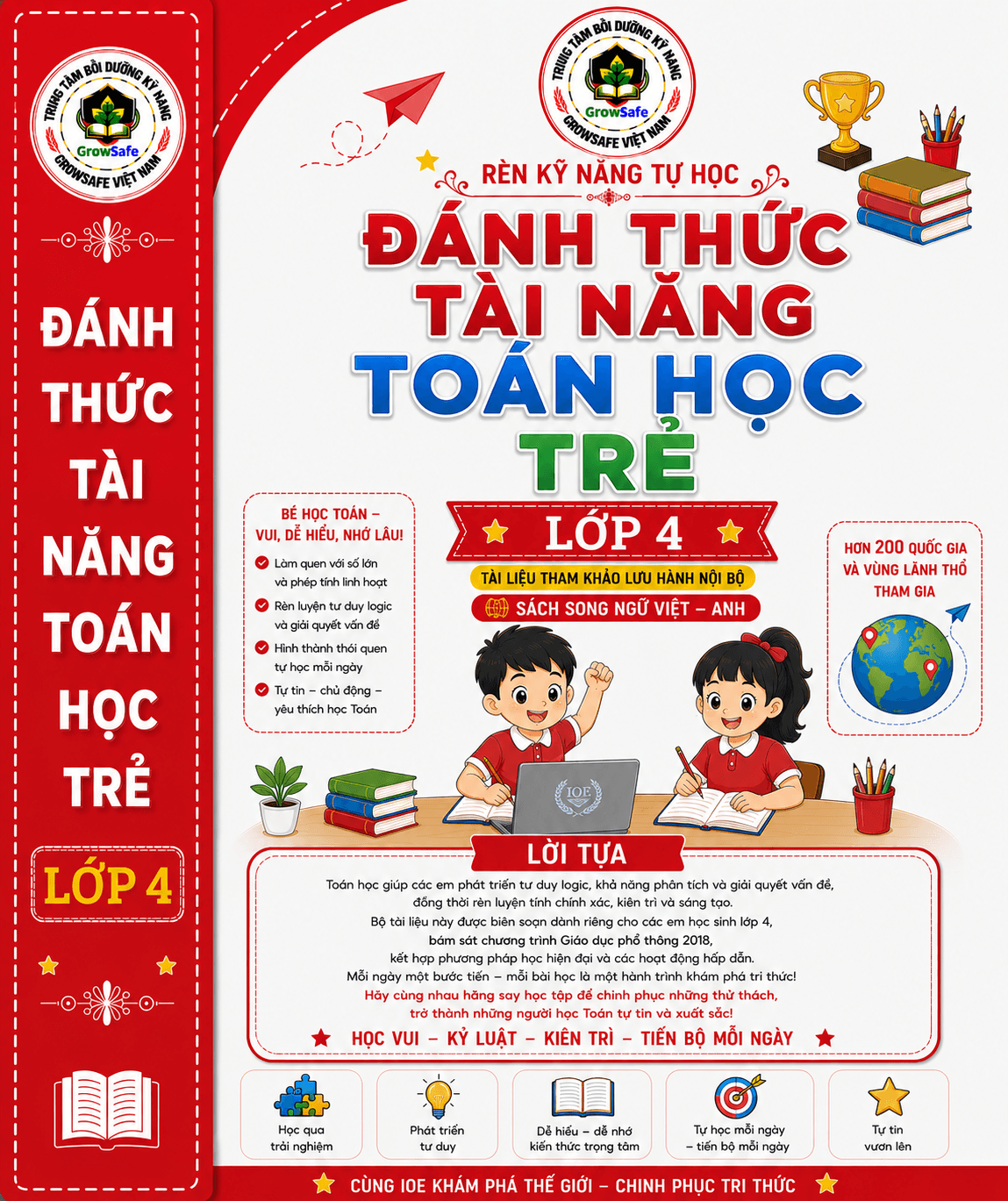 ĐÁNH THỨC TÀI NĂNG TOÁN HỌC TRẺ – LỚP 4: BỨT PHÁ TƯ DUY, CHINH PHỤC TOÁN SONG NGỮ, MỞ KHÓA TIỀM NĂNG!