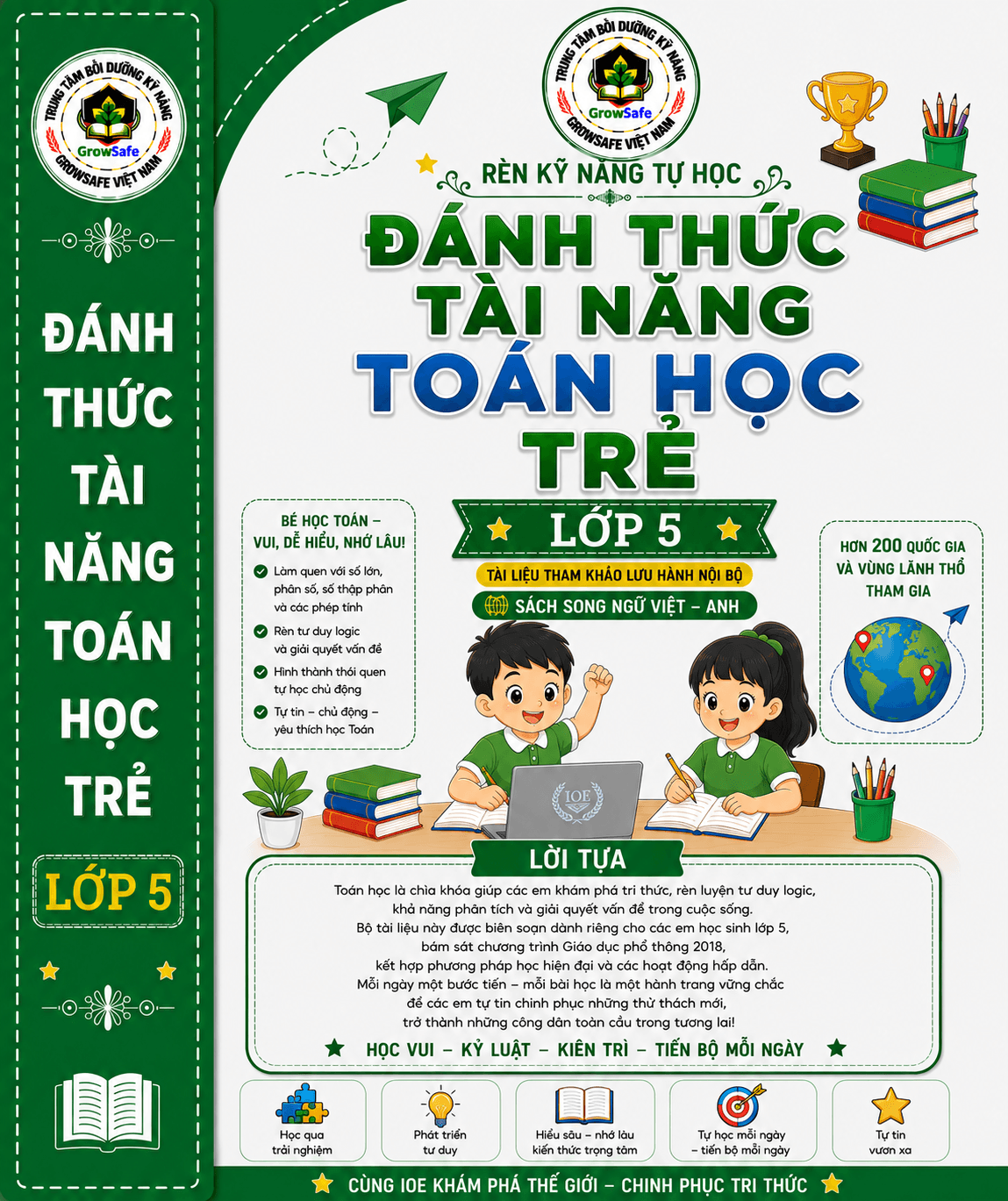ĐÁNH THỨC TÀI NĂNG TOÁN HỌC TRẺ – LỚP 5 Bứt phá tư duy – Làm chủ Toán học song ngữ – Sẵn sàng vươn xa